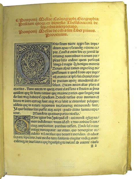 Coloured woodcut initials in Mela, Pomponius: Cosmographia… | Flickr