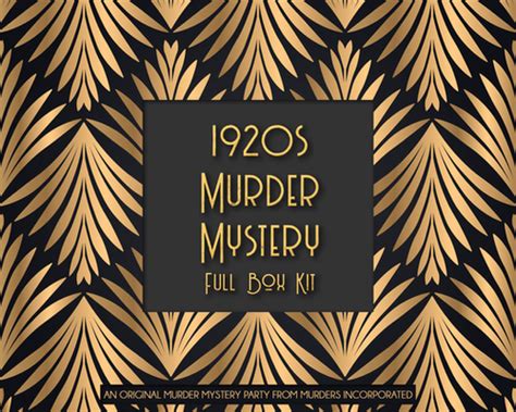 Printed Box Kit - 1920s Murder Mystery Party | Murders Incorporated