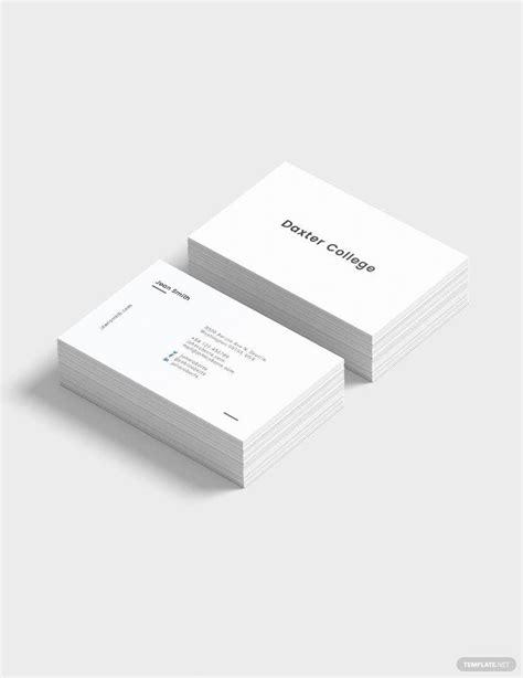 Minimalist Teacher Business Card Template in Publisher, Pages, Illustrator, Word, PSD - Download ...