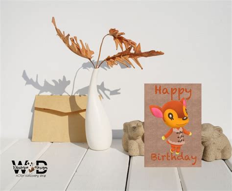 Fauna ACNH Birthday Card Instant Download Printable - Etsy Singapore