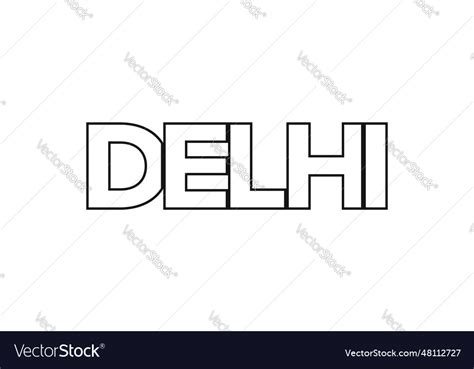 Delhi in the india emblem design features Vector Image