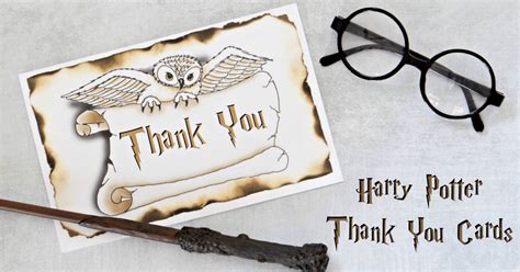 Harry Potter Thank You Cards (free printables) | Fun Money Mom