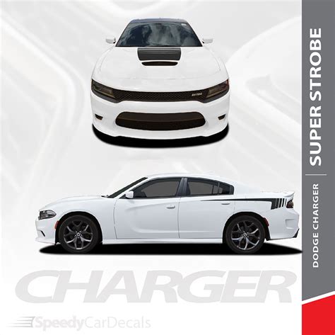 SUPER STROBE | 2015-2022 2023 2024 Dodge Charger RT Decals Hood & Side 3M Premium Auto Striping ...