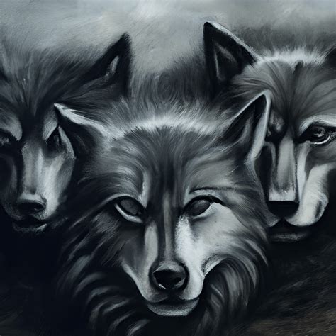 Wolf Pack Painting · Creative Fabrica