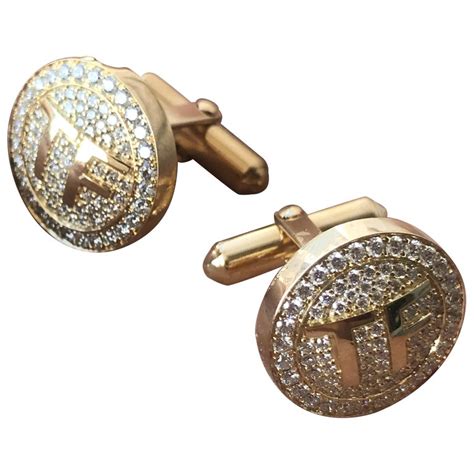 Custom Initial Diamond Cufflinks, 1.40 Carat TW Approximate 18 Karat ...