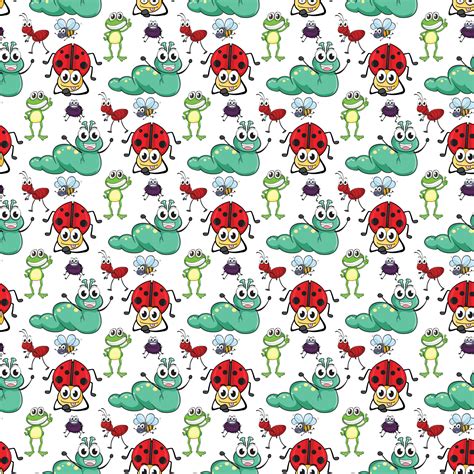 Insects Seamless Pattern Design 4725905 Vector Art at Vecteezy