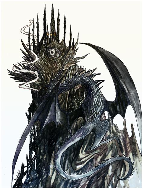 Silmarillion_ Ancalagon with his Master by Daswhox on DeviantArt