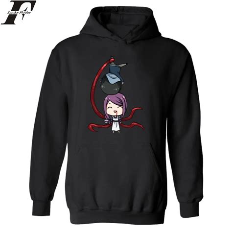 LUCKYFRIDAYF Classic Anime Tokyo Ghoul Print Hooded Hoodies Men Cool in Crazy Ken Kaneki Big ...