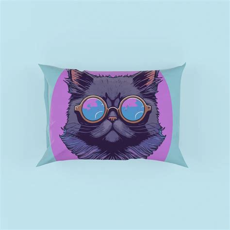 Cartoon Cat Mascot Logo Pillow Cases | Zakyz