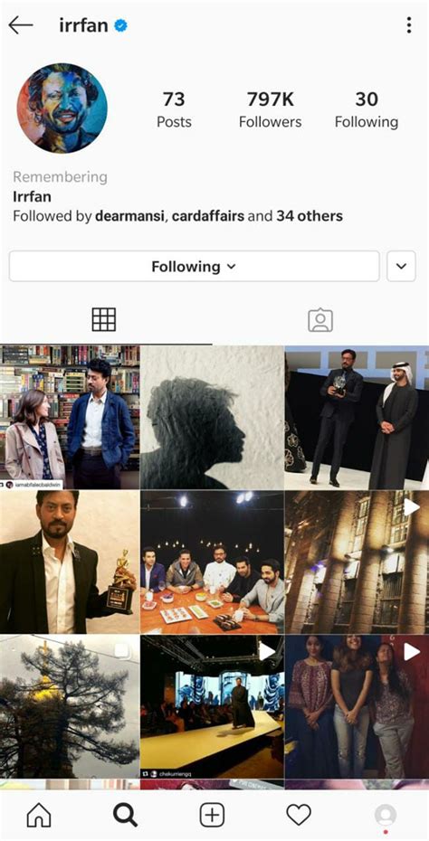 Irrfan Khan’s Instagram profile gets memorialized after Sushant Singh Rajput - Fitness