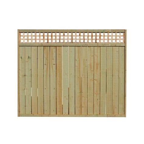 (Actual: 6-ft x 8-ft) Pressure Treated Lattice-top Wood Fence Panel at Lowes.com