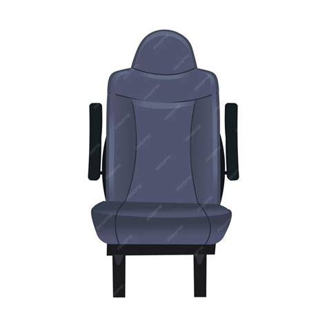 Premium Vector | Comfortable chair in a bus car on a white background ...