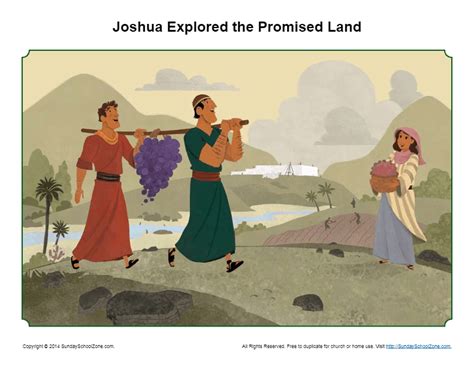 Joshua Explored the Promised Land Story Illustration