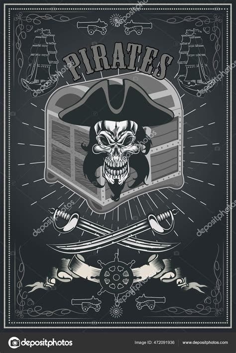 Jolly Roger Pirate Skull Stock Vector Image by ©eugeneharnam #472091936