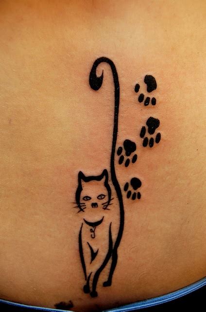 10 Awesome Tribal Cat Tattoos