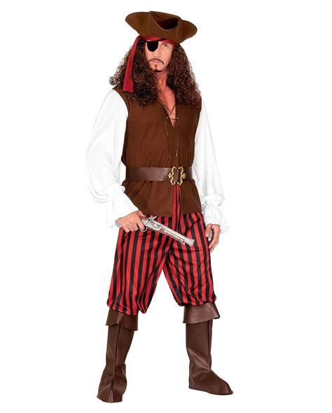 7 Pcs Pirate Costume With Hat & Eye Patch | Horror-Shop.com