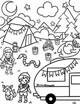 Camping Coloring Pages sketch template
