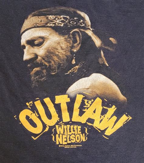 Willie Nelson Outlaw T Shirt Zion Brand Medium - Gem