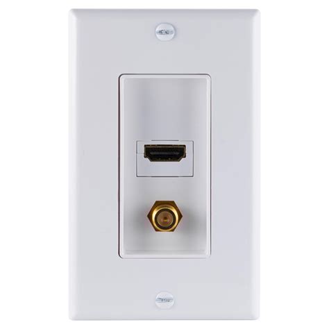 GE HDMI and Coax Combination Pro Wallplate-35292 - The Home Depot