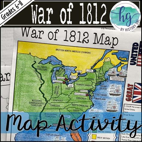 War of 1812 Map Activity (Print and Digital) - By History Gal