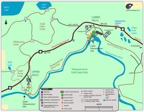 Maps of Tahquamenon Falls State Park | Tahquamenon falls, State parks, Michigan road trip