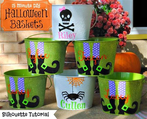 15 Minute Customized Halloween Buckets (On The Cheap) and using Mod Podge to seal the vinyl to ...