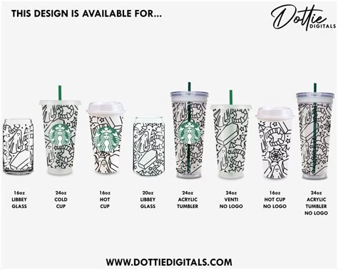 Halloween Spooky Season Starbucks Cold Cup No Hole SVG PNG DXF No Gap Full Wrap Cutting File ...