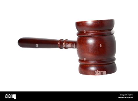 wooden brown gavel court isolated on whiten background Stock Photo - Alamy