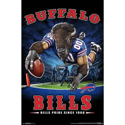 Buffalo Bills Liquid Blue Designs 22'' x 34'' End Zone Poster - No Size - Walmart.com