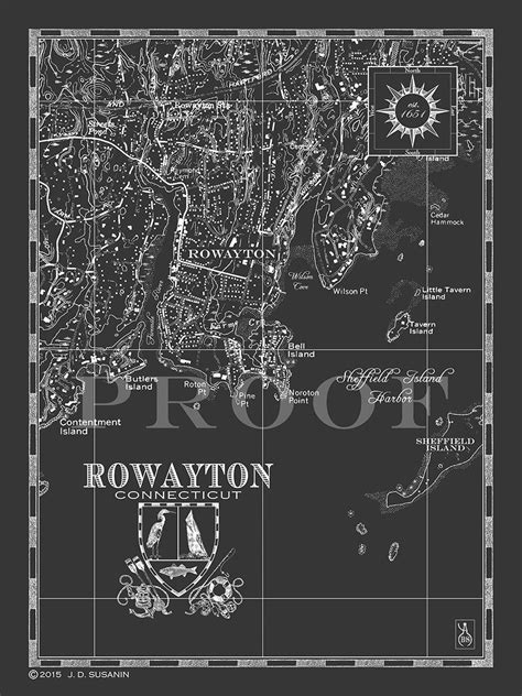 Map of Rowayton, CT | Custom maps | Bank and Surf