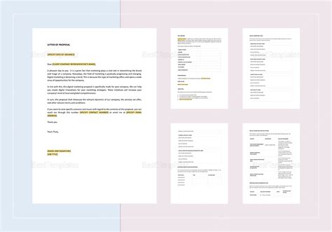 Digital Marketing Proposal Template in Word, Apple Pages