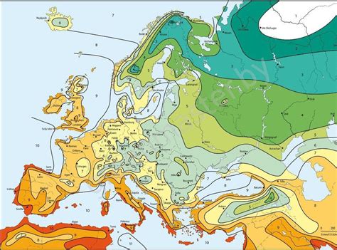 Winter low temperatures in Europe [1142x800] : MapPorn