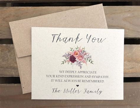 Personalized Sympathy Thank You Cards / Religious Sympathy Thank You Cards With A Cross Or A ...