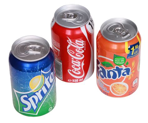 Download Soda Cans Cola Fanta Sprite PNG Image for Free