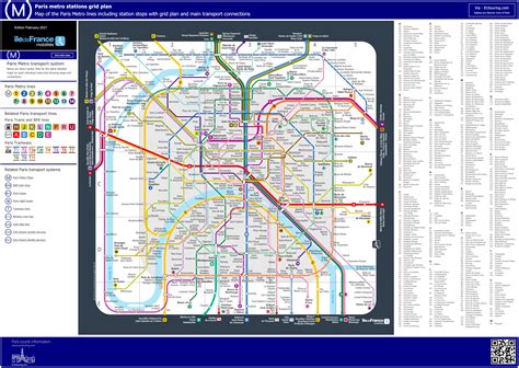 Large Paris Metro Map