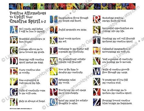 Positive Affirmations Digital Collage Sheet Fine by ArtworkbyLindy