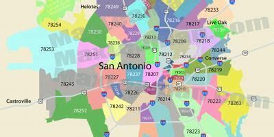 San Antonio Zip Code Map Printable