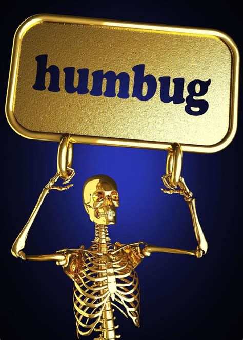 humbug word and golden skeleton 6355100 Stock Photo at Vecteezy