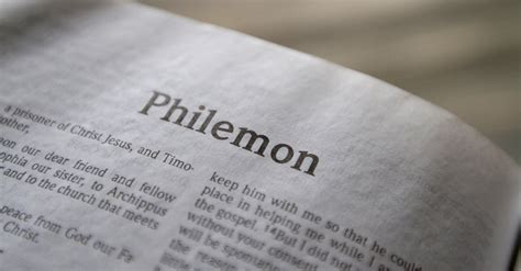 Philemon - Bible Book Chapters and Summary - New International Version