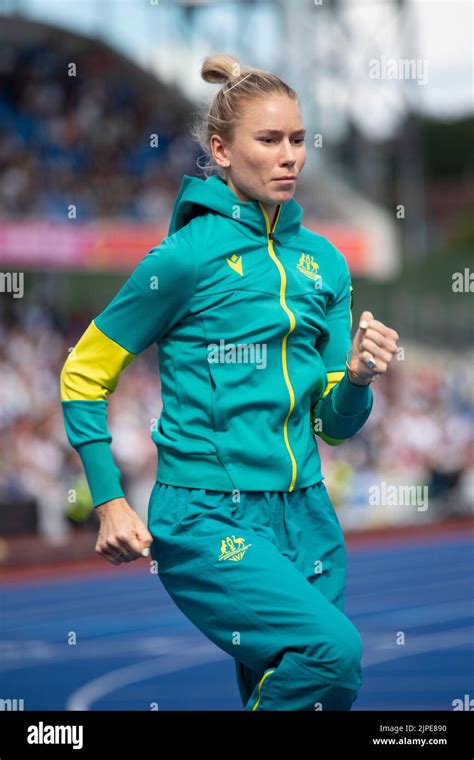 Eleanor Patterson of Australia competing in the women’s high jump heats at Commonwealth Games at ...