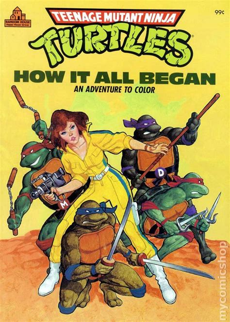 Teenage Mutant Ninja Turtles An Adventure to Color SC (1988 Random House) comic books