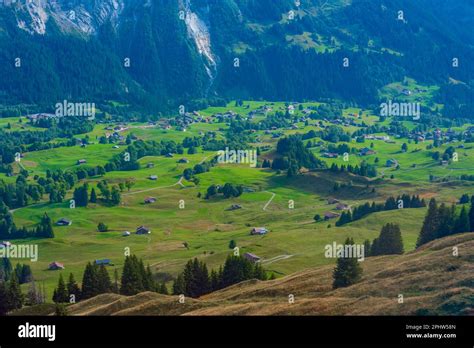 Panorama view of Grindelwald, Switzerland Stock Photo - Alamy