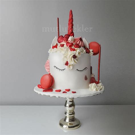 Valentine’s Unicorn cake - Decorated Cake by Caking with - CakesDecor