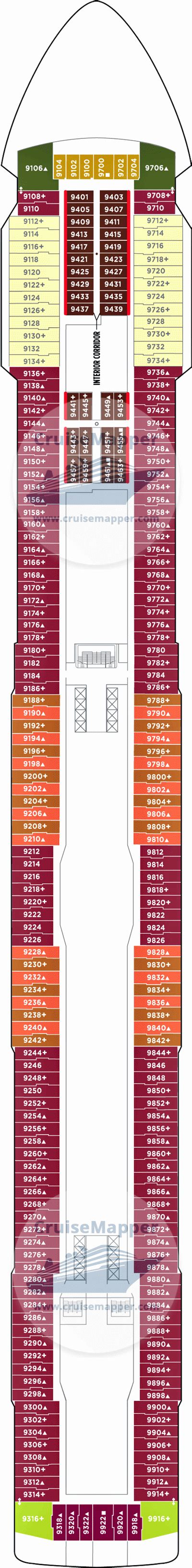 Norwegian Breakaway deck 9 plan | CruiseMapper