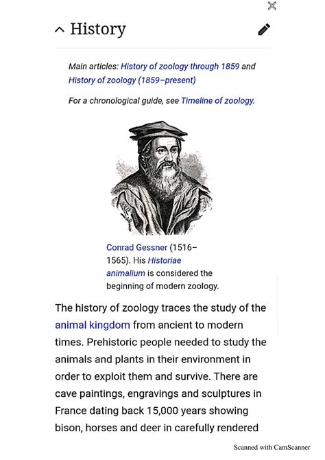 SOLUTION: History of zoology - Studypool