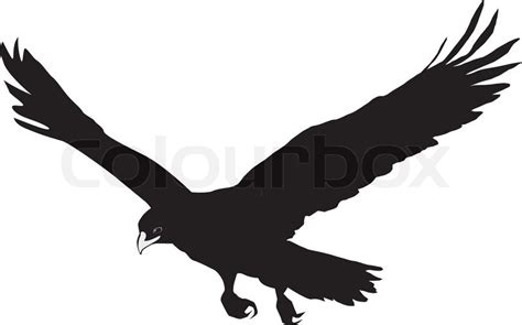 Silhouette of golden eagle | Stock vector | Colourbox