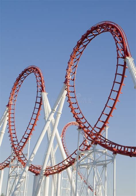 The roller Coaster loop stock photo. Image of game, party - 244091358