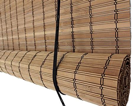 Seta Direct, Brown Bamboo Slat Roll Up Blind – 72-Inch Wide by 72-Inch ...