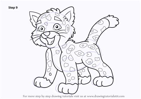 Learn How to Draw Baby Jaguar from Go, Diego, Go! (Go, Diego, Go!) Step ...