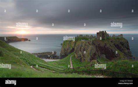 Dunnottar Castle at Sunrise Stock Photo - Alamy